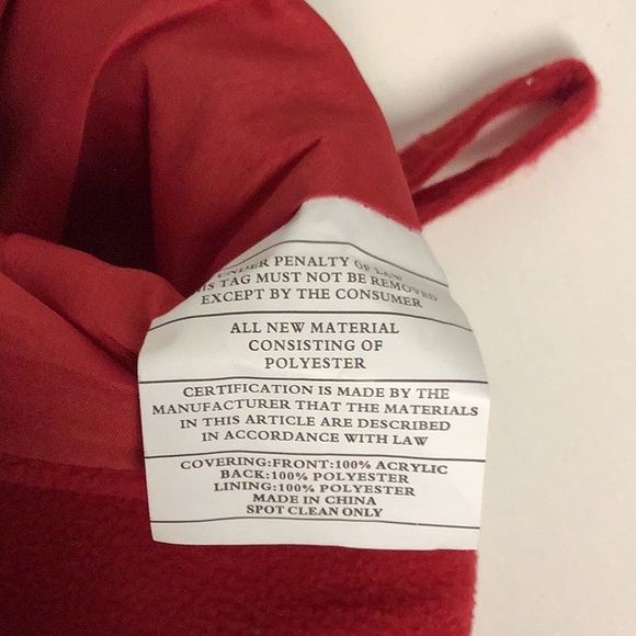 Needlepoint Christmas Stocking Black Dog on Sled Snow trees Red Back and inside - Picture 4 of 4